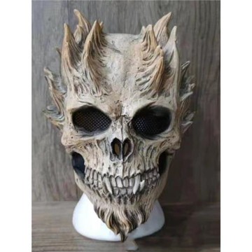 萬圣節恐怖嚇人死頭骨戰士亡靈小丑面具cos夜王面罩劇本殺頭套