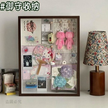 優質新品🗣️御守收納相框 旅遊紀念品展示 透明防塵收納盒 DIY手工置物架 可壁掛整理盒 收納盒 展示架DIY5b7c