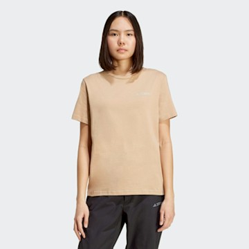 adidas 愛迪達 短袖上衣 女 亞規 MT W POLYGENE T 淺橘 JI8322