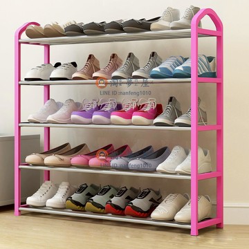 多層簡易鞋架不銹鋼置物架家用臥室經濟型宿舍門后鞋柜組裝【淘夢屋】