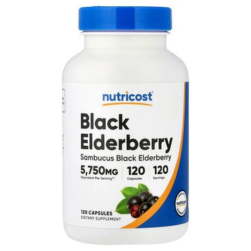 Nutricost, 黑接骨木果，5750 毫克，120 粒膠囊