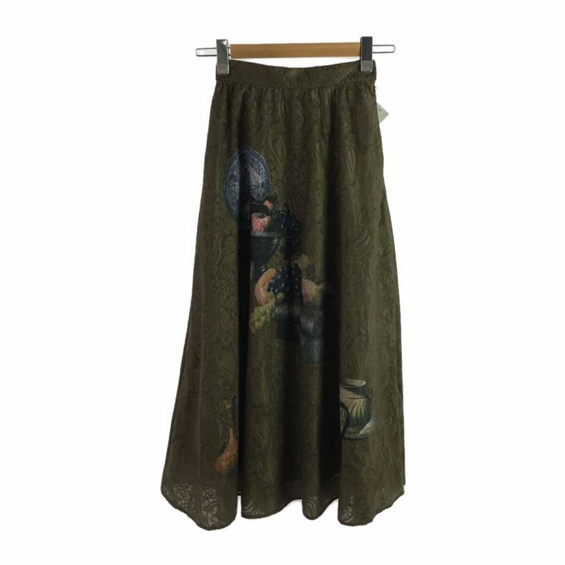 AMERI◇FLORENCE JACQUARD LACE SKIRT/S/ポリエステル/KHK/01210940070// | LINEブランドカタログ