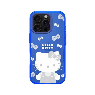iPhone 16 Pro Clear 激光藍 - 三麗鷗-Hello Kitty - 簡約系列-灰白造型