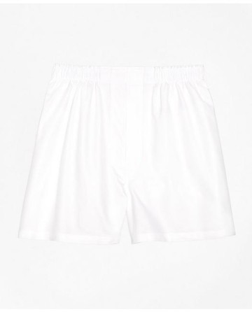 Brooks Brothers Men's Traditional Fit Oxford Boxers | White | Size 32