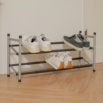h&r安室家伸縮式磨砂雙層鞋架 鞋收納 sh85