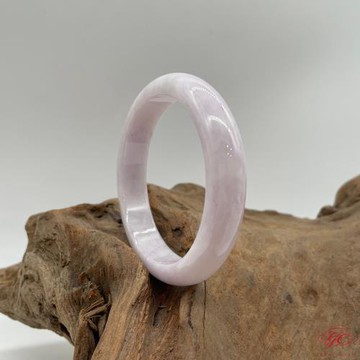【肌容雪】緬甸天然A貨冰粉紫翡翠美鐲 編號356(鐲寬58.3 厚度8.7 鐲高12.7 附錦盒附鑑定證書)