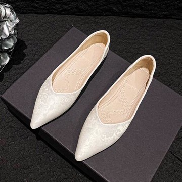 不累腳女鞋 軟底配旗袍的鞋平底尖頭瓢鞋復古新中式漢服國風單鞋