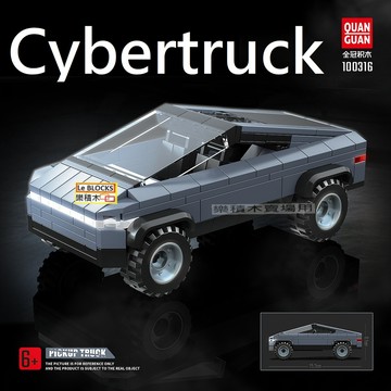 樂積木【現貨】第三方 Cybertruck 純電皮卡 100316 特斯拉 機槍 恐怖分子 海力士 豐田 裝當日出貨
