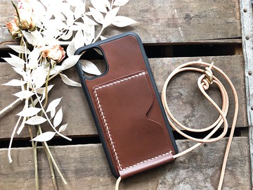 咭位斜背手機殻 皮革DIY材料包 iPhone17 Pro Xs Max Air 好好縫