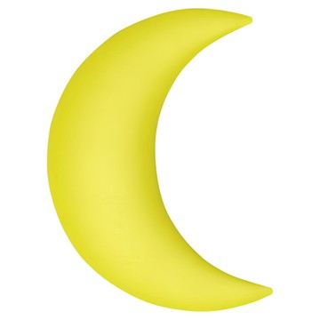 vanibaby 3D防撞壁飾 汽車皮革 防刮耐磨 高密度記憶棉 附專屬貼紙  30cm  月亮 黃色  1個