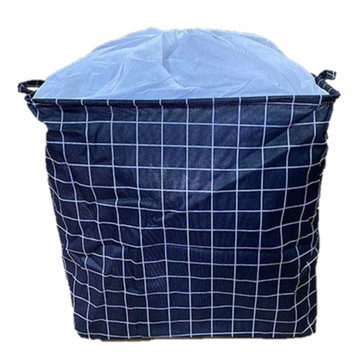 棉麻束口收納籃（100L） 顏色/款式隨機出貨