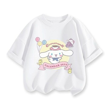 【臺灣-出貨】玉桂狗夏季新款女童短袖T恤中小童可愛短袖上衣兒童2024潮流半袖