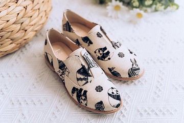 限定優惠【動物樂園】動物插畫德彼鞋_經典米 | 手工訂製 | MIT