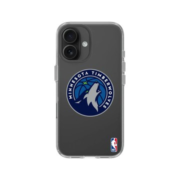 iPhone 16 Clear Case（相機按鈕） 透明 - NBA - Logo-明尼蘇達灰狼 Minnesota Timberwolves