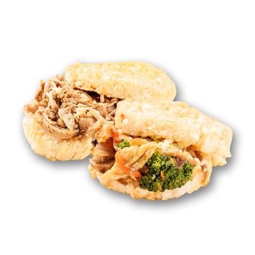 樂活e棧 素食年菜 鮮饌六福堡6顆x2盒-全素(年菜 年夜飯 米漢堡)