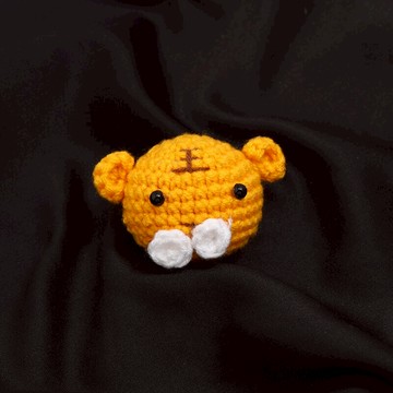 原創設計手工針織老虎胸針男女可愛創意生肖虎年毛衣胸花別針配飾