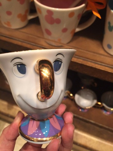 真愛日本 東京迪士尼樂園限定 日本製 經典瓷杯 阿奇杯 美女與野獸 杯子 造型杯 馬克杯 茶杯 杯