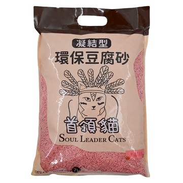 SOUL LEADER CATS 首領貓 凝結型 環保豆腐砂 條狀  水蜜桃  7L  1袋