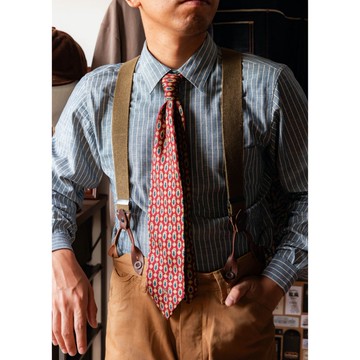 長袖直條紋襯衫 翻領襯衫 純棉 春夏 Candy Stripes