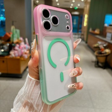 漸變膚感 MagSafe磁吸 高透背板 手機殼 適用蘋果iPhone 17 16 15 14 13 Promax 防摔殼