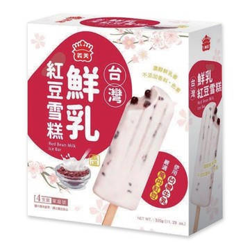 [家速配]義美台灣鮮乳紅豆雪糕80gx4