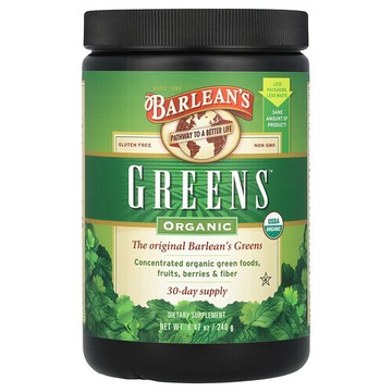 Barlean's, 有機綠色食品™，8.47 盎司（240 克）