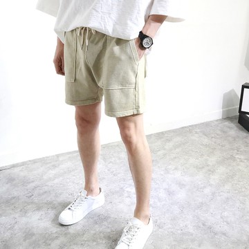 正韓純棉大口袋設計膝上短褲 6色 YUPPIE 預購商品 0708