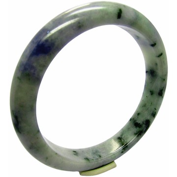 【小樂珠寶】翡翠手鐲濃紫羅蘭飄花天然A貨玉鐲(手圍18.2號 內徑57.1mm V703)