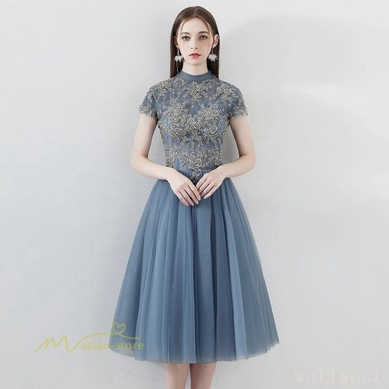 パーティードレス10代代30代40代ワンピースおしゃれフォーマルウエディング演奏会結婚式お呼ばれドレス服装披露宴卒業式成人式袖あり演出 通販 Lineポイント最大get Lineショッピング