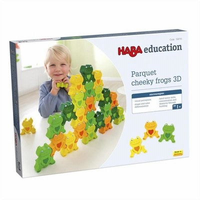 HABA　かえるつむつむ　知育玩具　積み木 かえるつむつむ・25 ハバ HABA ハバエデュケーション 木の