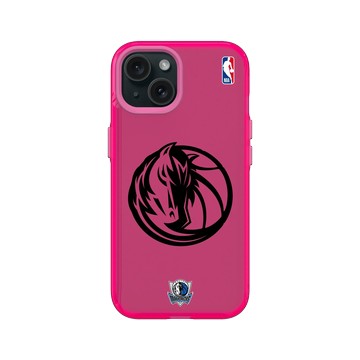 iPhone 15 Clear 粉漾桃 - NBA - B&W-達拉斯獨行俠 Dallas Mavericks B&W