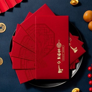 2026馬年 燙金中國結紅包袋 新年 創意個性 新款利是封春節過年壓歲包 年貨