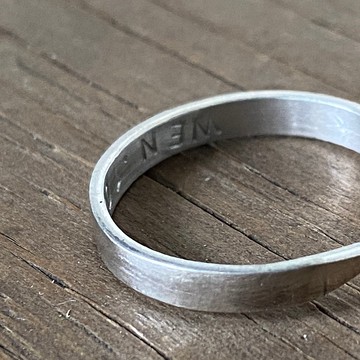 純銀 戒指 可客製名字 活動戒圍 S579