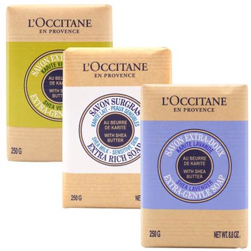 LOCCITANE歐舒丹  乳油木經典皂 250g (馬鞭草/牛奶/薰衣草) -專櫃公司貨