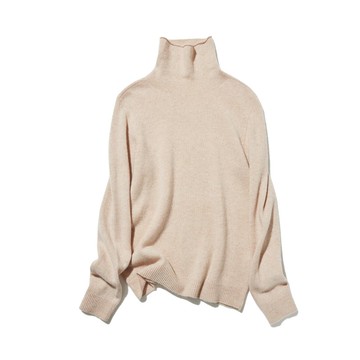 舒適好穿、質感優雅的秋冬必備針織衫 100% 美麗諾羊毛 羊毛衫 米色251120-1