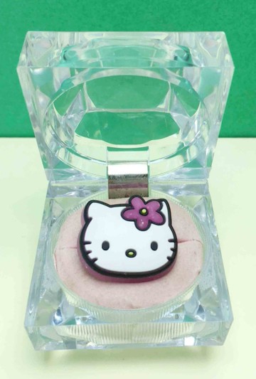 【震撼精品百貨】Hello Kitty 凱蒂貓~軟戒指-紫花
