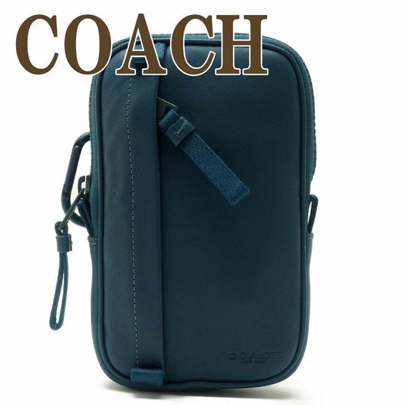 コーチ COACH ポーチ メンズ 小物入れ カラビナ ベルトループ ラウンド