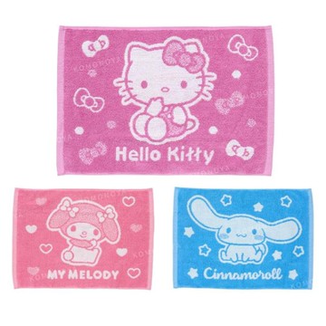 小禮堂 Sanrio 三麗鷗 毛巾布腳踏墊 (坐姿款) Kiity 美樂蒂 大耳狗