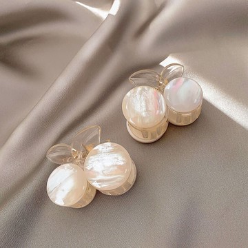 法式櫻桃發夾高級感氣質劉海夾子網紅小號抓夾可愛少女鯊魚夾頭飾