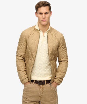 Superdry Men's Surplus Quilted Liner Jacket Brown Size: S