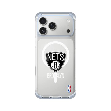 iPhone 17 Pro Max ClearX (MagSafe 兼容) 冰透藍 - NBA - Logo-布魯克林籃網 Brooklyn Nets - Light