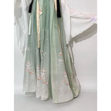 花汐記【龍寶】原創漢服女齊胸襦裙唐制破袖漢元素印花套裝春夏秋