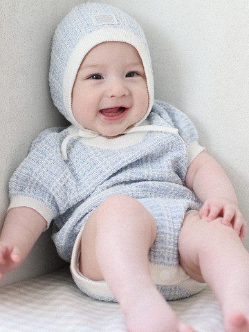 Tweed Bonnet Set [Pink]