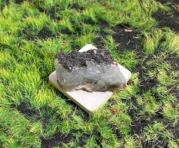 天然原礦黑糖霜水晶 晶簇 淨化負能量 避邪化煞 辦公室 風水擺件