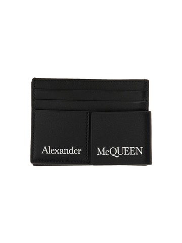 alexander mcqueen card holder with logo