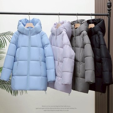 外套 INS韓系連帽防風羽絨棉服長版外套oversize冬天寬鬆保暖外套大尺碼女裝 10944