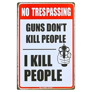 OPUS LOFT 純真年代 仿舊鐵皮畫 創意擺飾 無痕壁貼 20x30cm  槍手 白色 + 紅色 + 黑色  1個