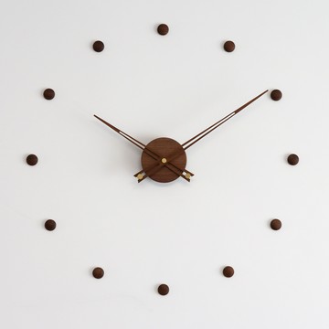 免釘胡桃木輕奢時尚現代簡約風格用靜音客廳高端創意高級感掛鐘表