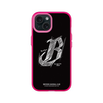 iPhone 15 Clear 粉漾桃 - 職棒-中信兄弟 Brothers - 素描LOGO