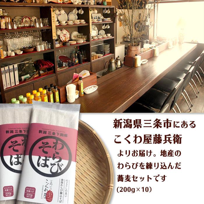 蕎麦 そば セット わらび 山菜 蕨 蕎麦 セット 10セット 新潟県 お土産 おみやげ 三条市 下田 そば 送料無料 美味しい おいしい 人気